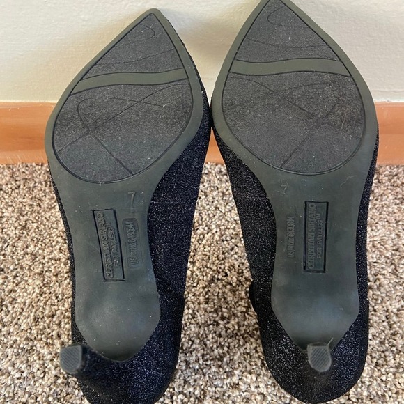christian siriano black glitter sparkle pumps high heels size 7 New - Picture 5 of 5